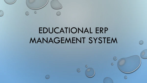 Educational ERP Management System