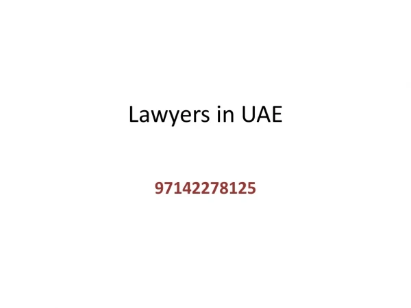 Attorneys in UAE