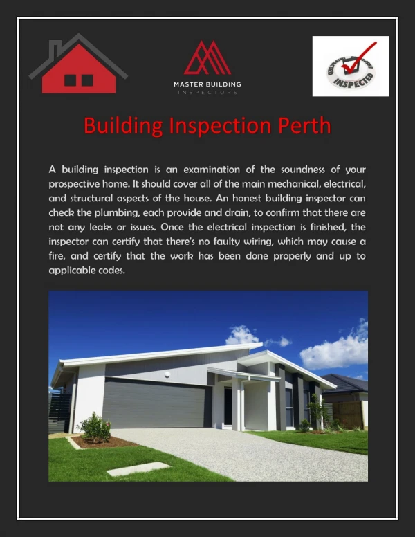 Best Building Inspection Service in Perth - Master Building Inspectors