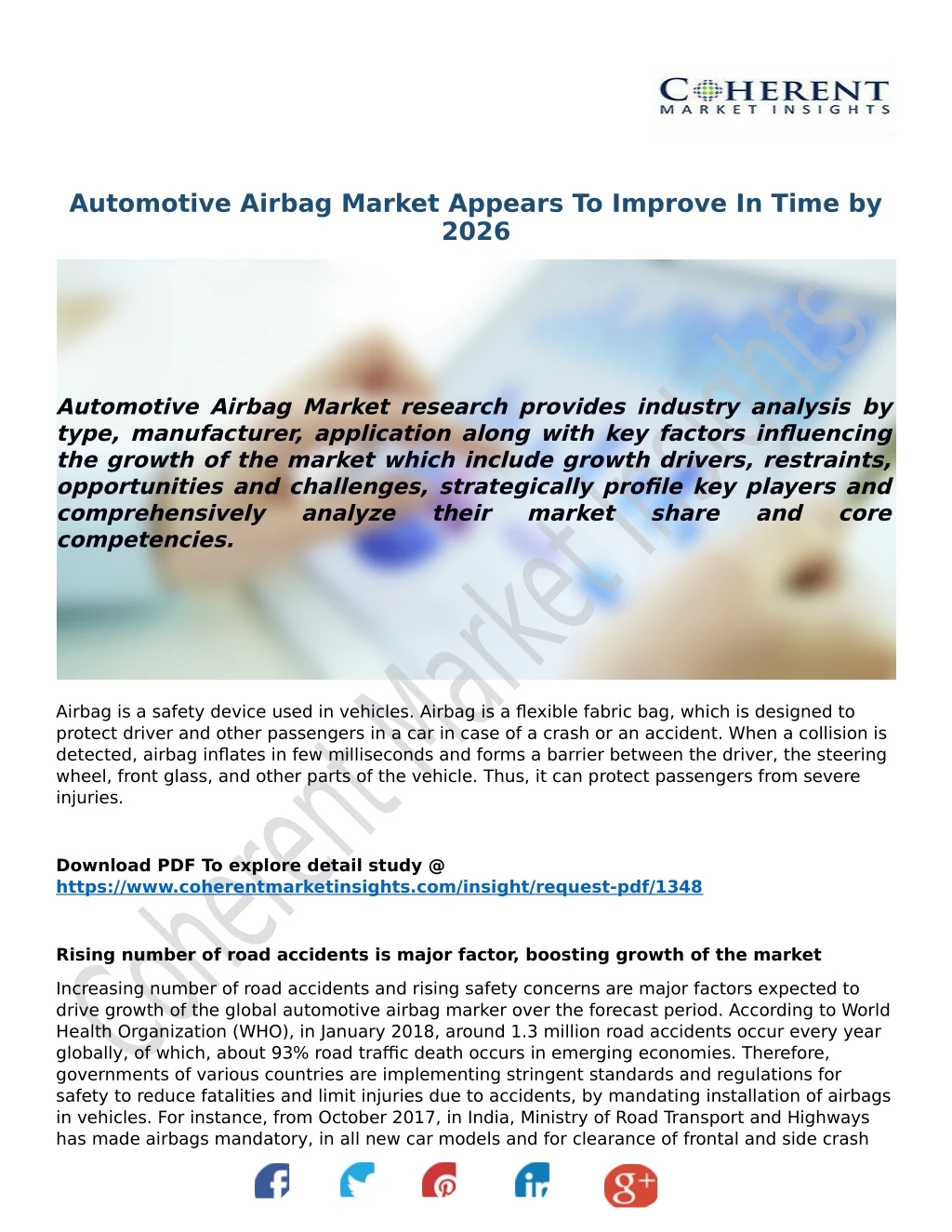 automotive airbag market appears to improve
