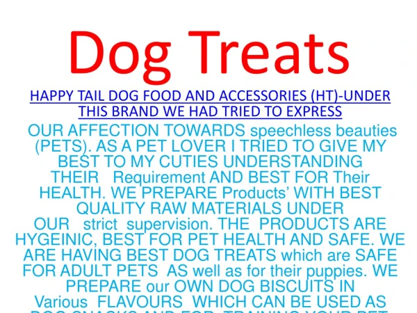 Dog Treats and Dog Biscuits