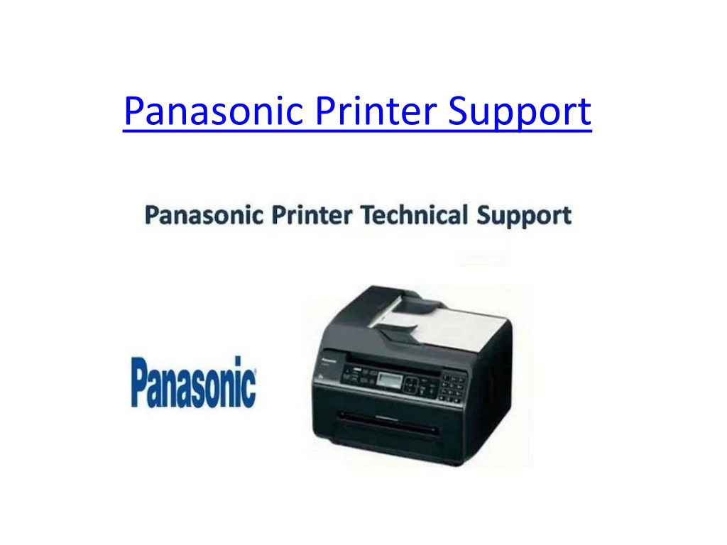panasonic printer support