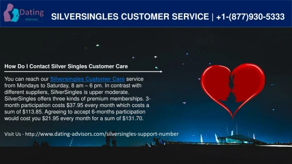 Silversingles Support 1(877)930-5333 Silversingles customer service