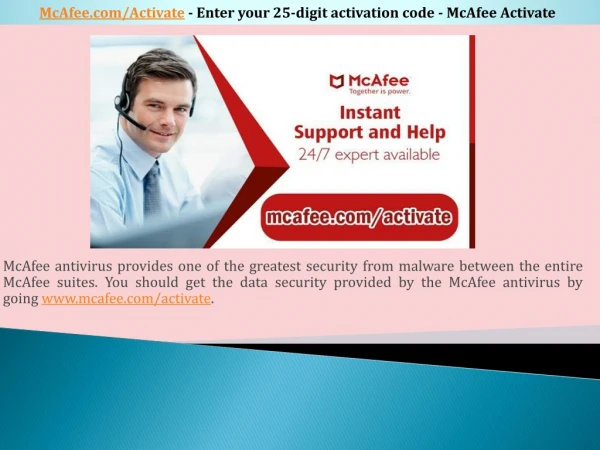 McAfee.com/Activate - Enter your 25-digit activation Keycode - McAfee Activate
