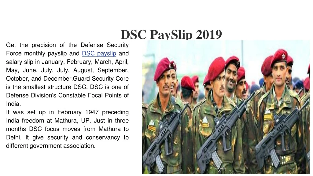 dsc payslip 2019