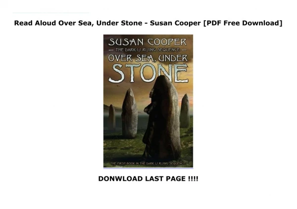 Read Aloud Over Sea, Under Stone - Susan Cooper [PDF Free Download]