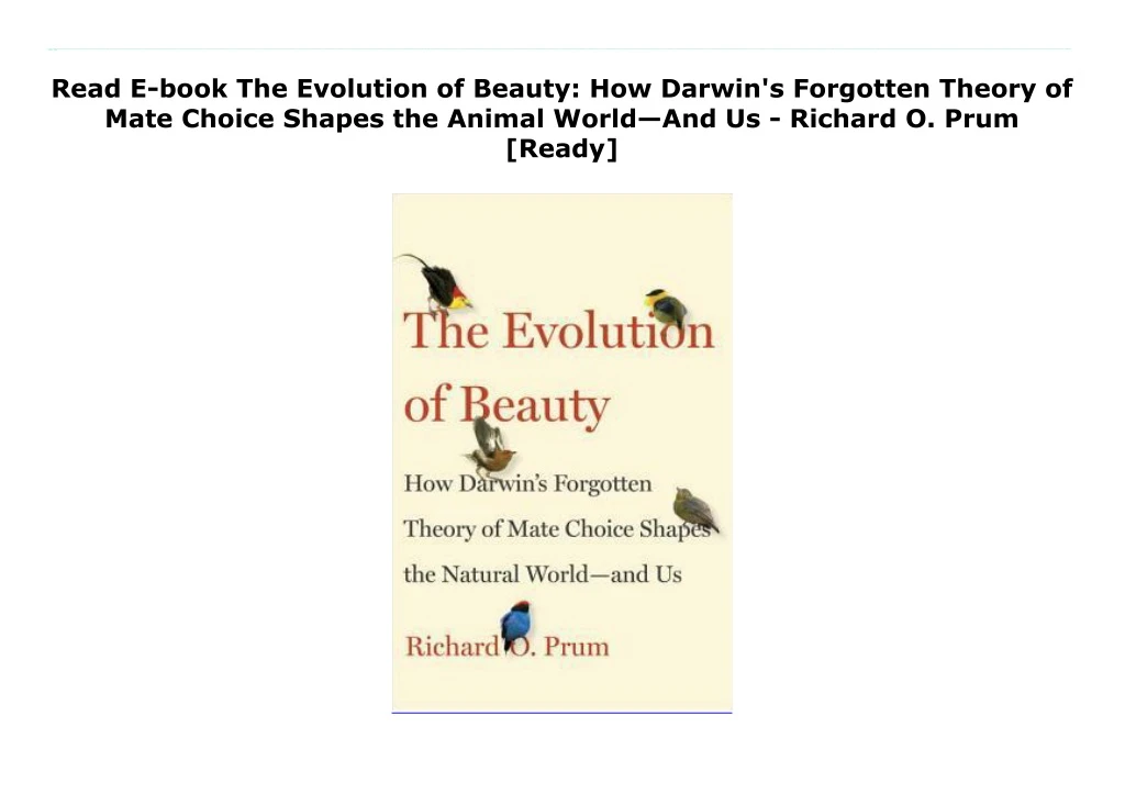read e book the evolution of beauty how darwin