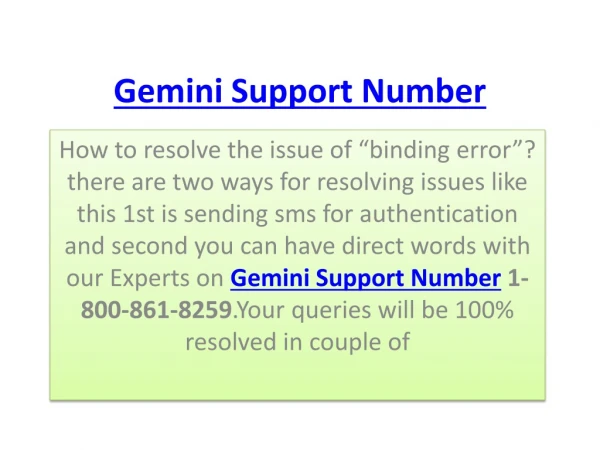 Get quick response from Gemini experts