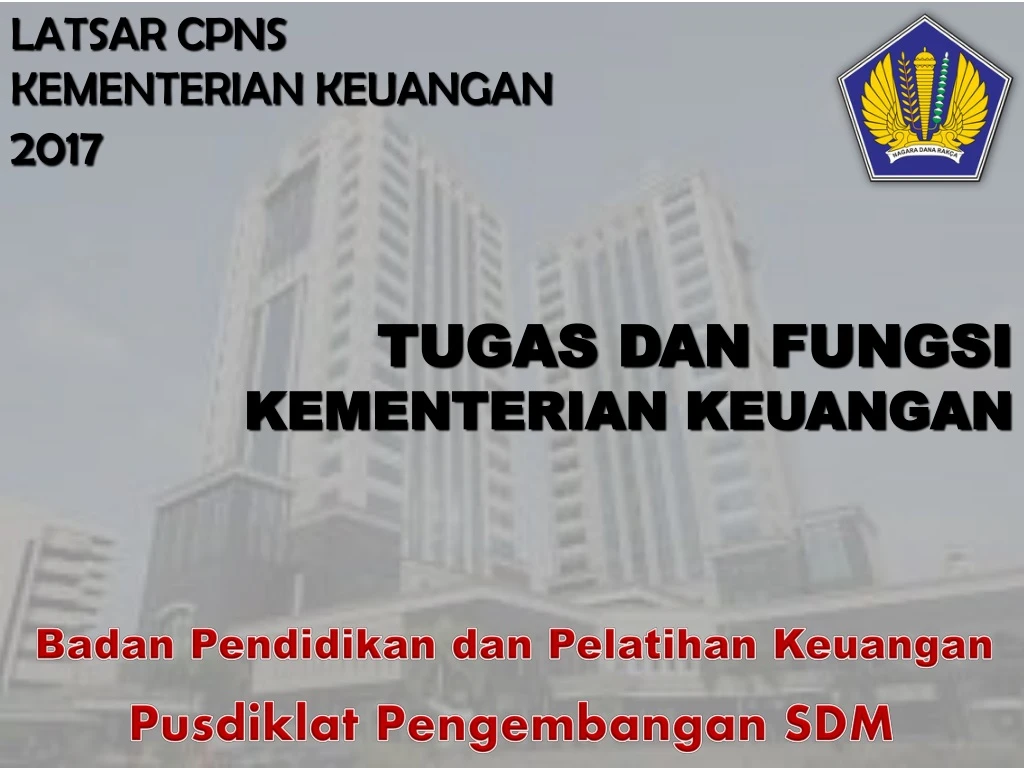 latsar cpns kementerian keuangan 2017