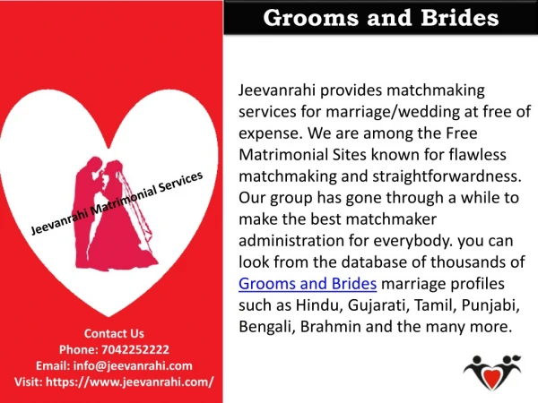 Grooms and Brides | Indian Matrimonial Sites