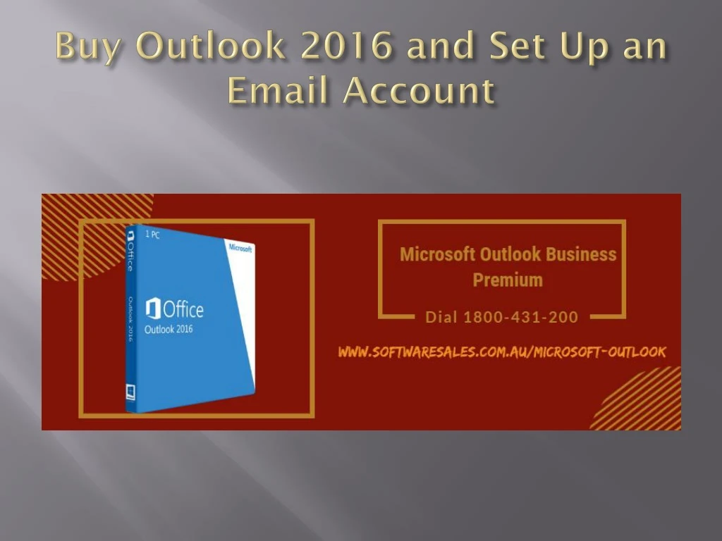 buy outlook 2016 and set up an email account
