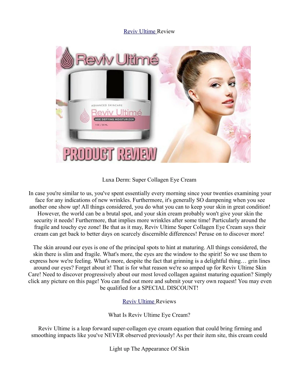 reviv ultime review