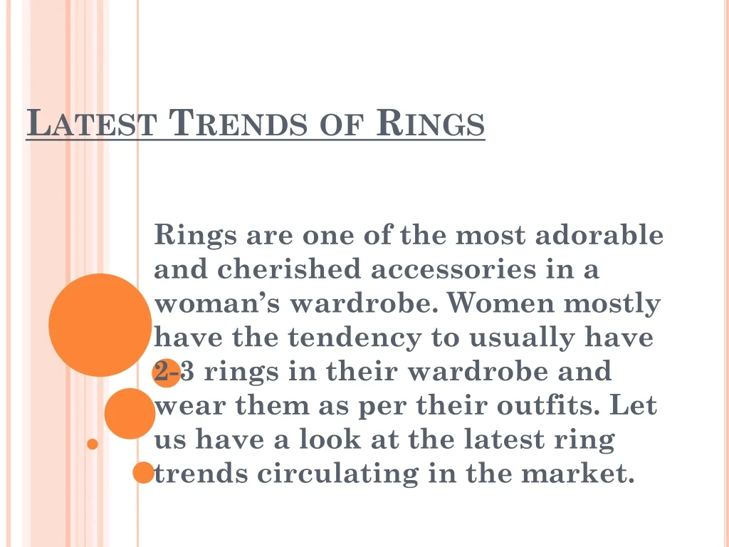 latest trends of rings