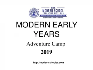 Modern Early Years Deepali adventure camp 2019 - slide 1