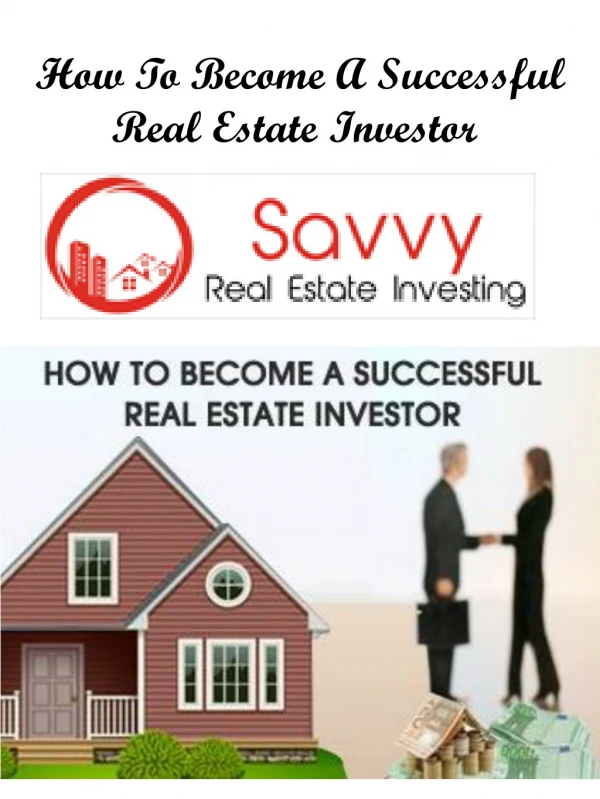 How To Become A Successful Real Estate Investor