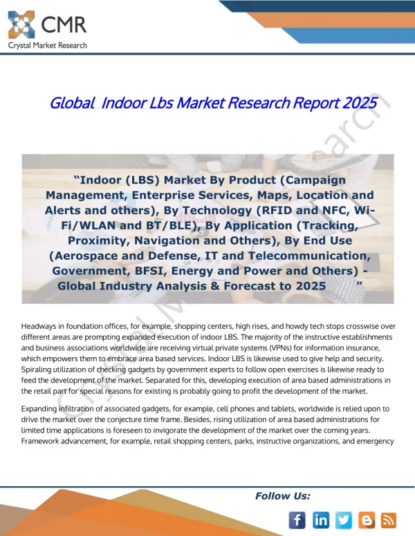 Global indoor lbs market research report 2025