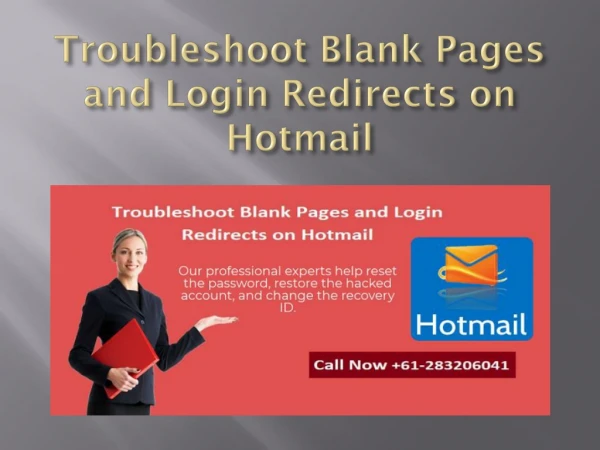Troubleshoot Blank Pages and Login Redirects on Hotmail
