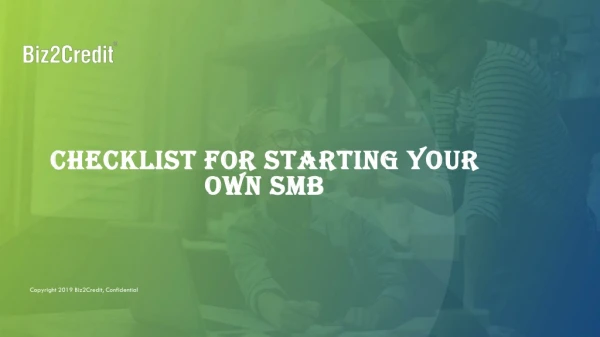 Checklist for Starting Your Own SMB