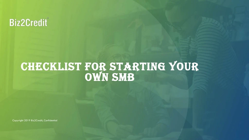checklist for starting your own smb