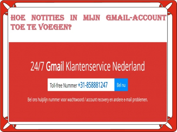 Hoe notities in mijn Gmail-account toe te voegen?