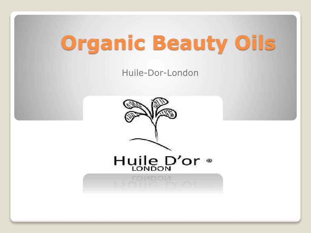 organic beauty oils