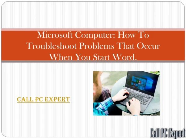 Microsoft Computer: How To Troubleshoot Problems That Occur When You Start Word.