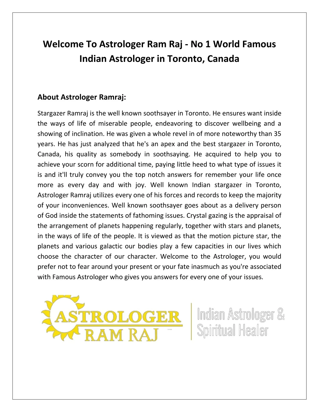welcome to astrologer ram raj no 1 world famous