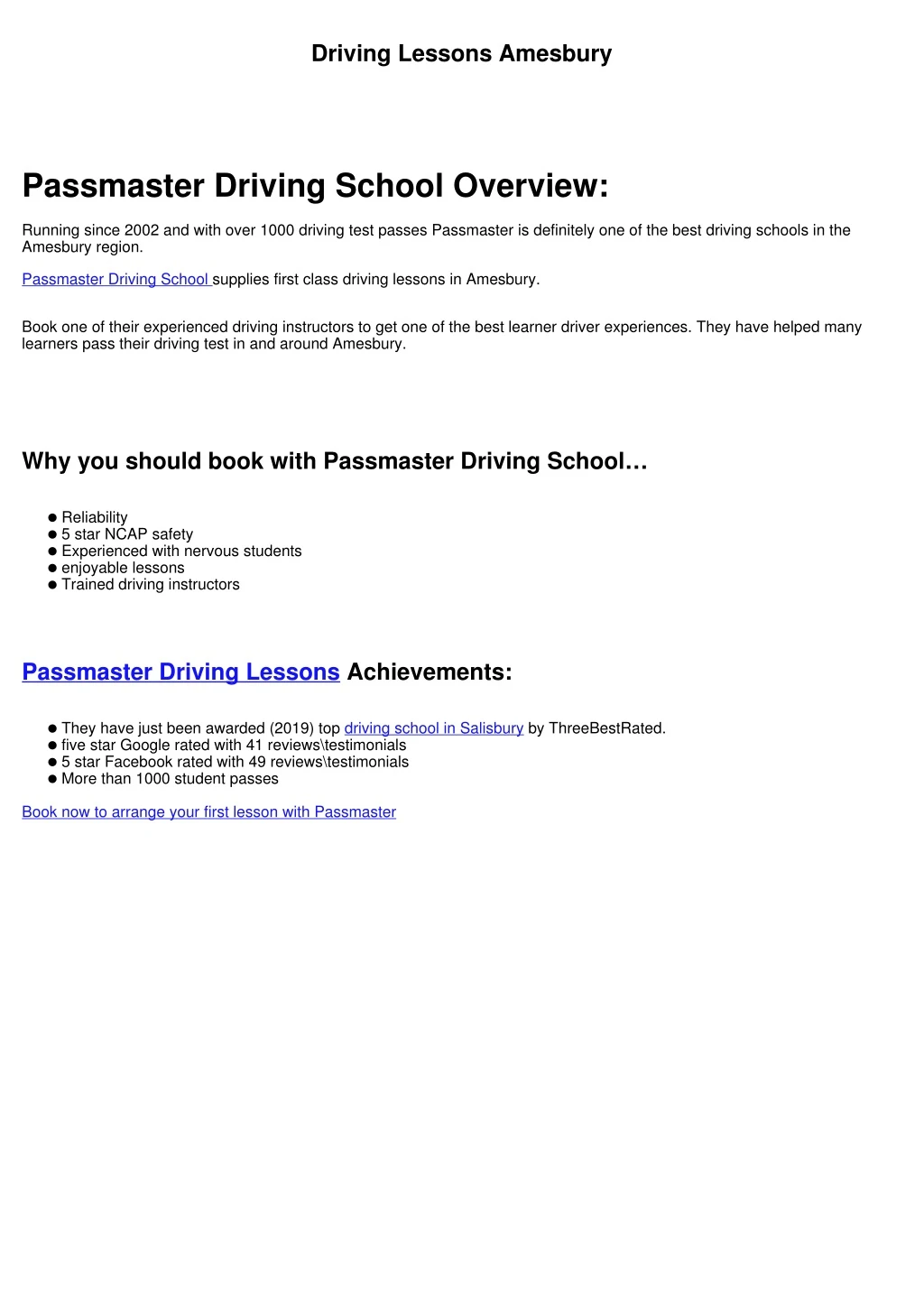 driving lessons amesbury
