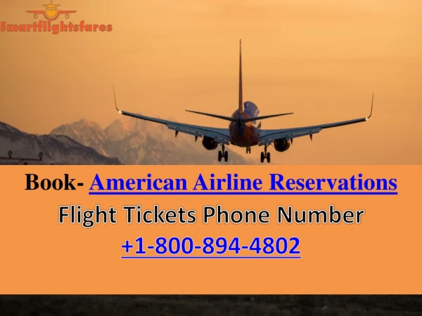 American Airlines Reservations Number 1-800-894-4802