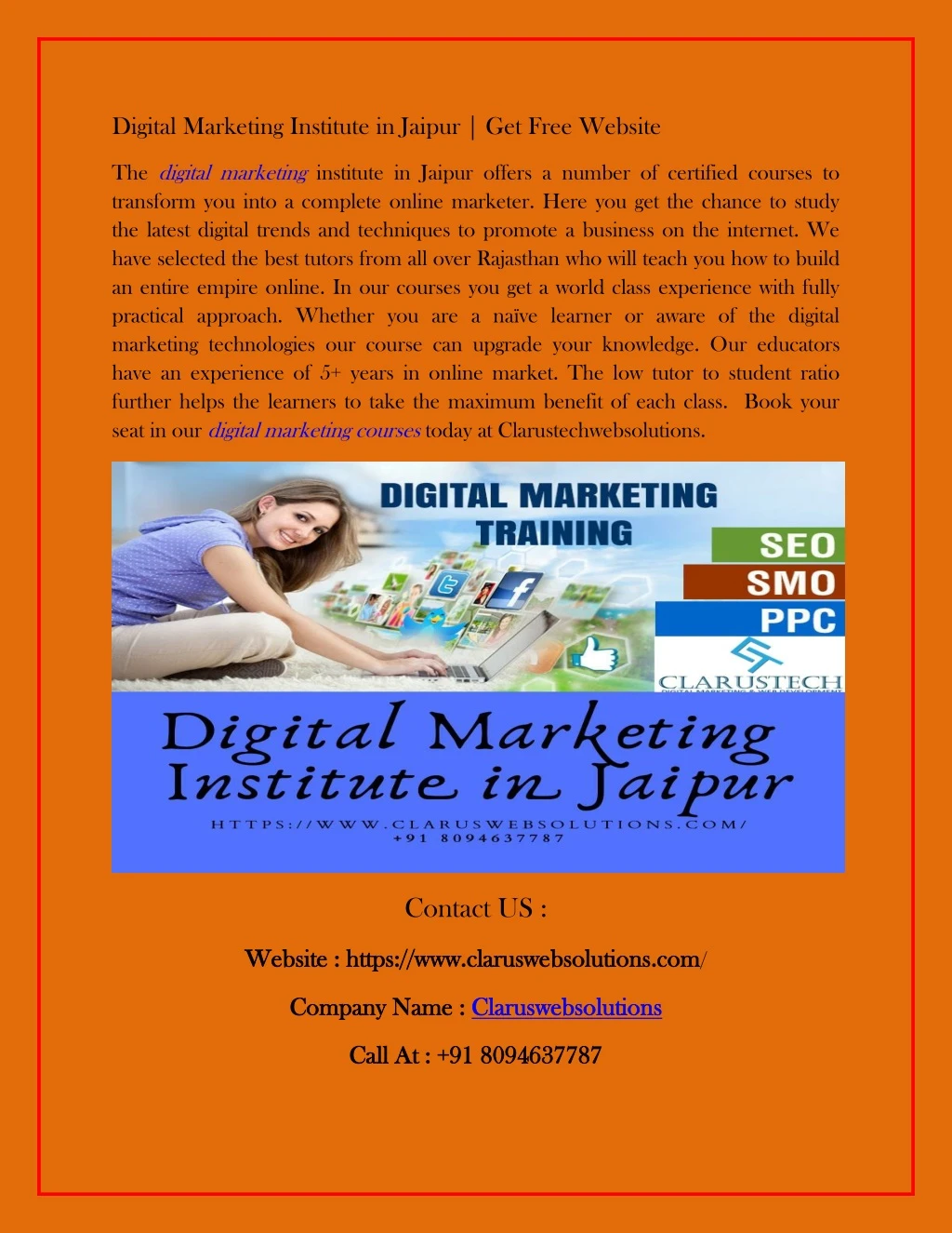 digital marketing institute in jaipur get free
