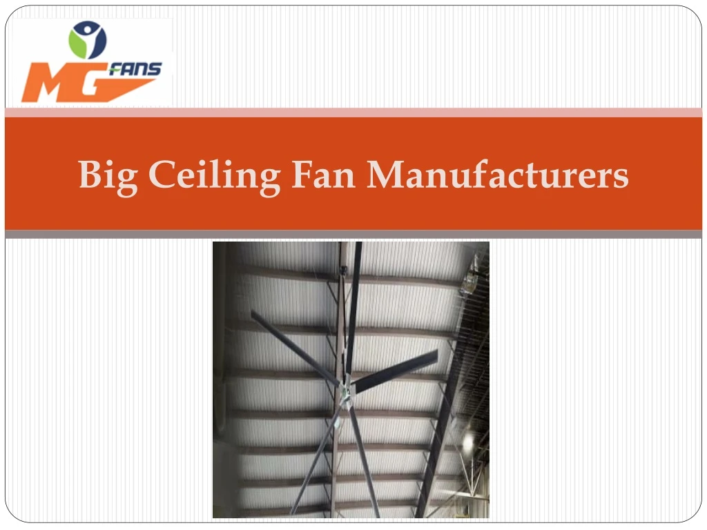 big ceiling fan manufacturers
