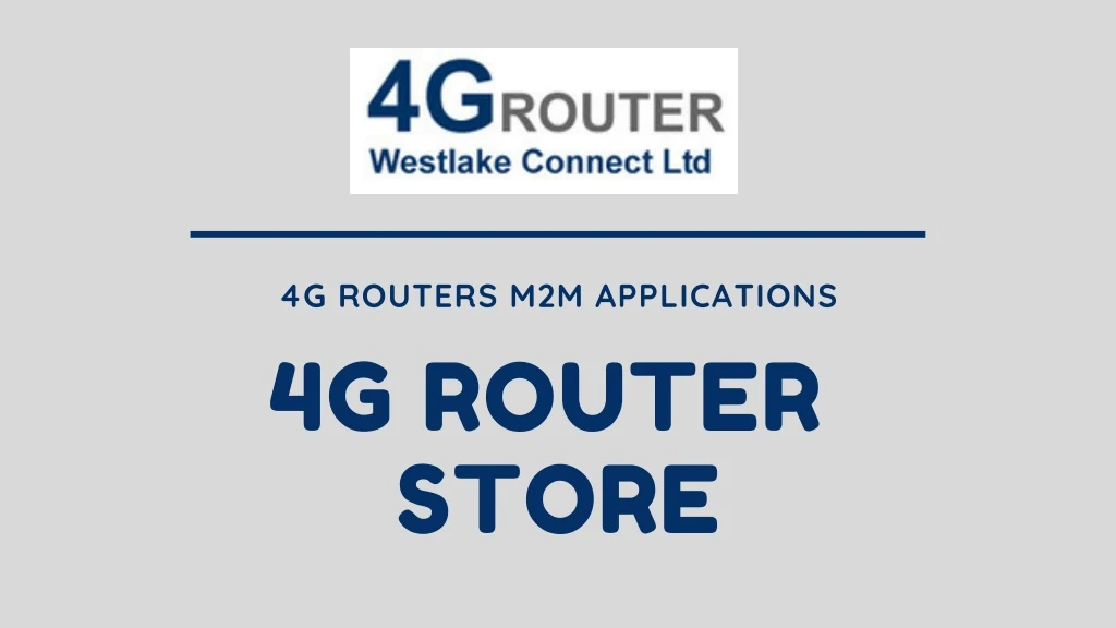 4g routers m2m applications