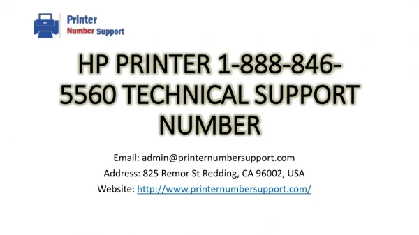 Hp Printer 1-888-846-5560 Technical Support Number