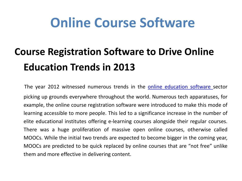 online course software