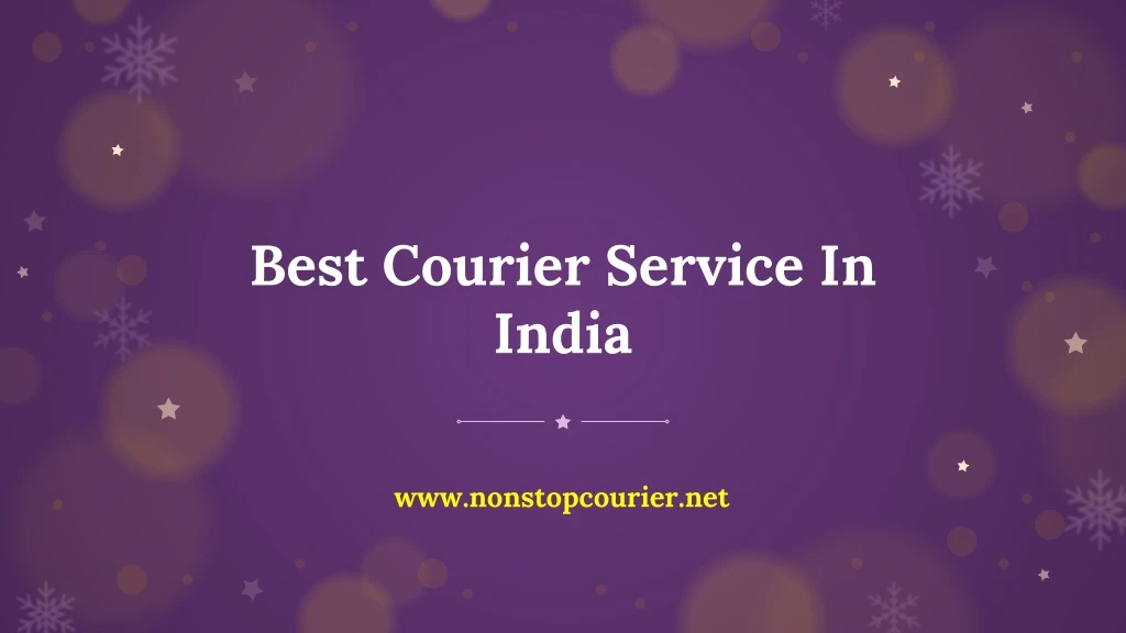 best courier service in india