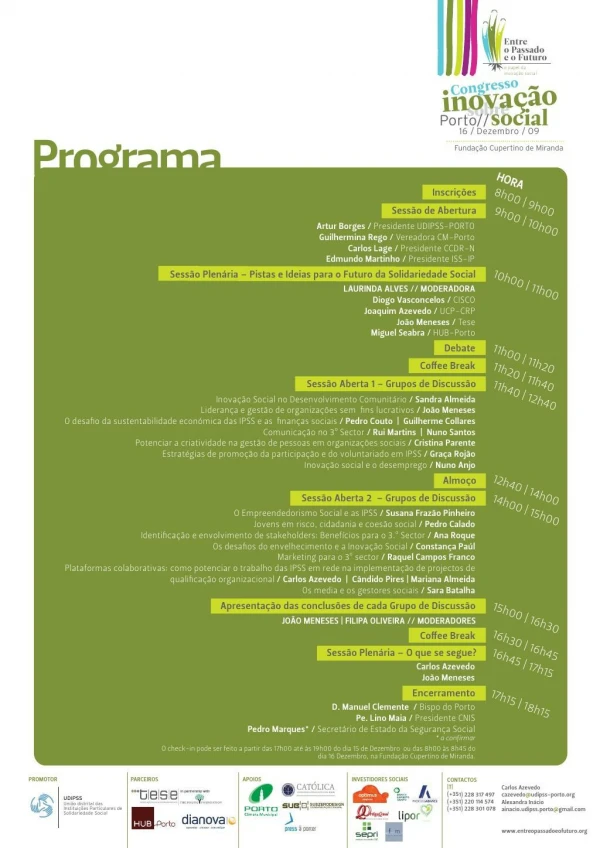 programa congresso inova o social
