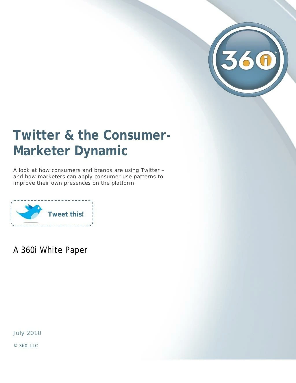 360i twitter and the consumer marketer dynamic