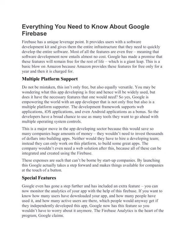 Everything You Need to Know About Google Firebase | iWEBSERVICES