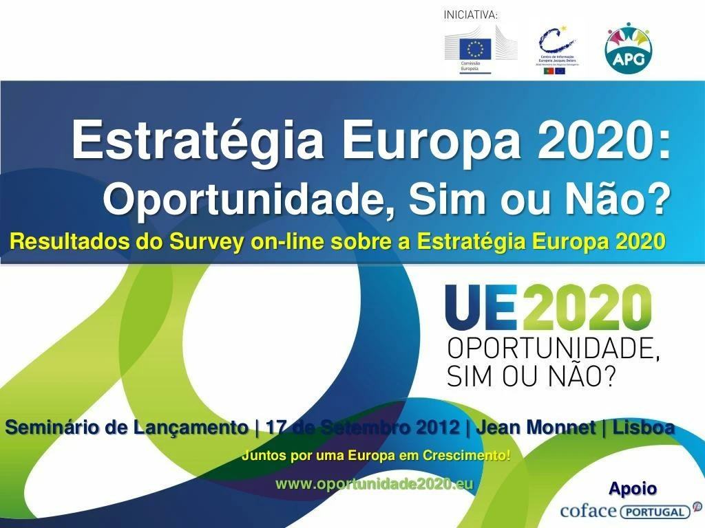 survey online sobre estrategia europa 2020 semin rio de 17 setembro