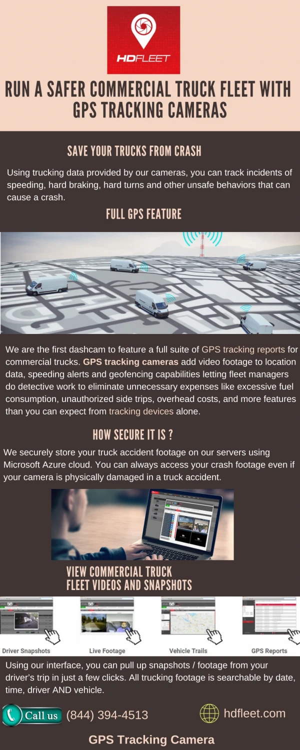 Run a safer commercial truck fleet with gps tracking cameras