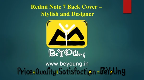 Grab latest Redmi Note 7 Back Cover Online at Beyoung