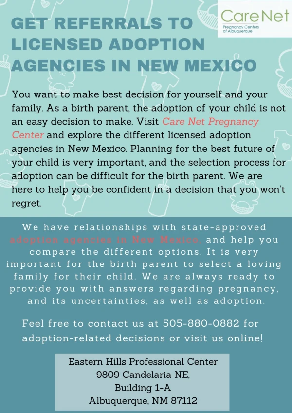 Get Referrals to Licensed Adoption Agencies in New Mexico