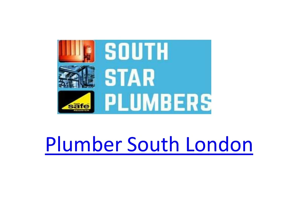 plumber south london