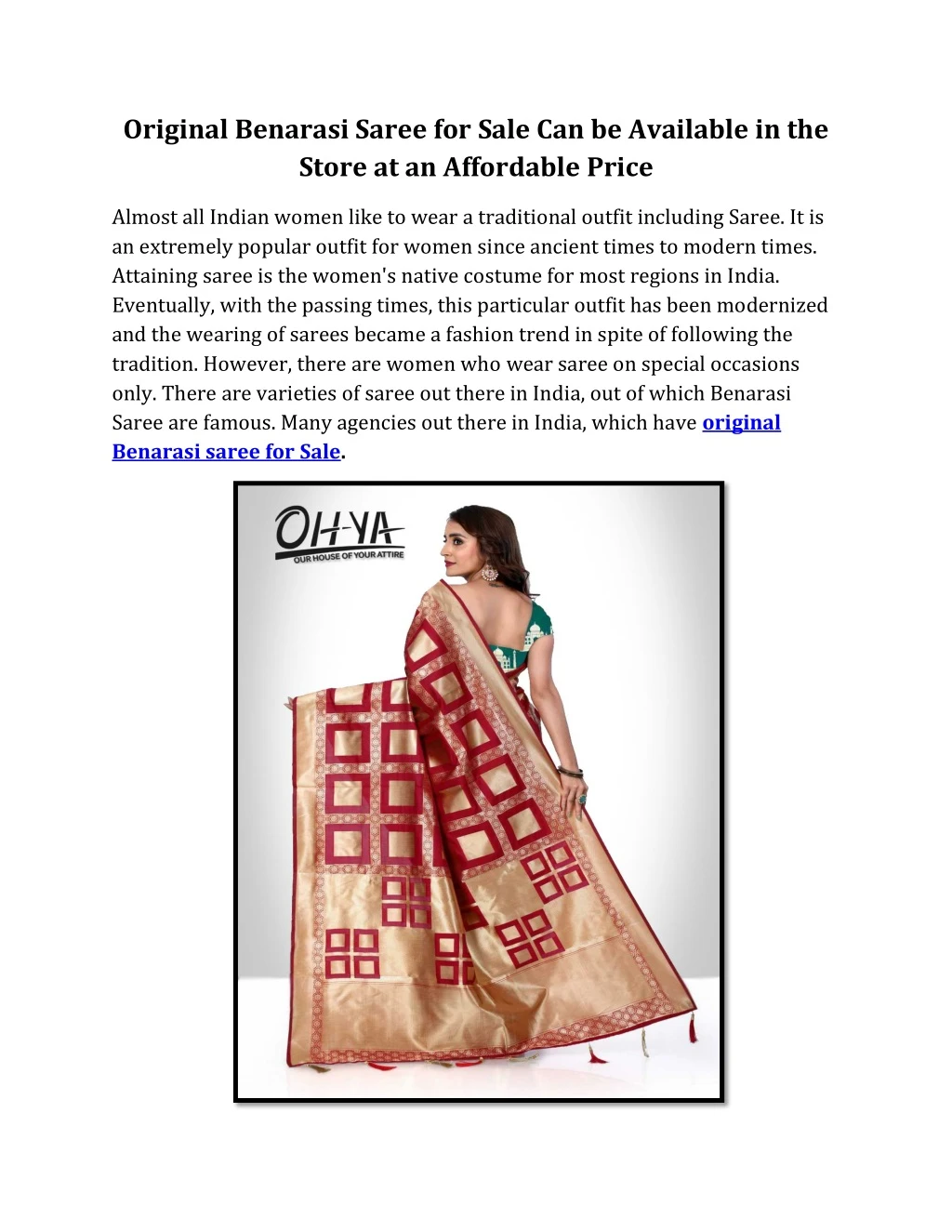 original benarasi saree for sale can be available