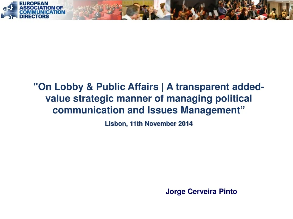 on lobby public affairs a transparent added value