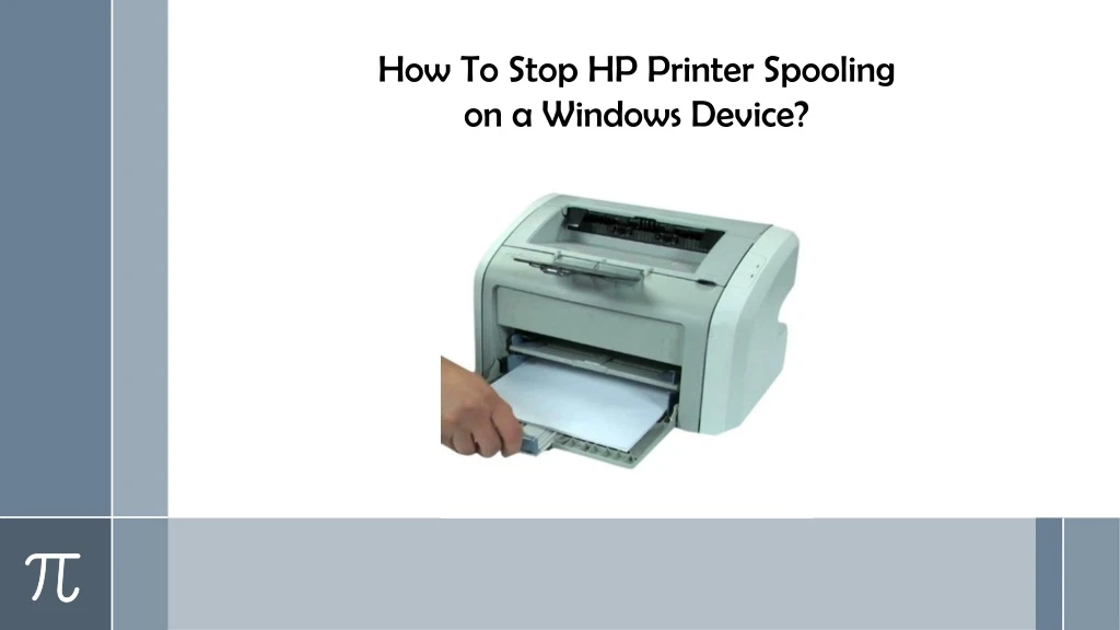 how to stop hp printer spooling on a windows