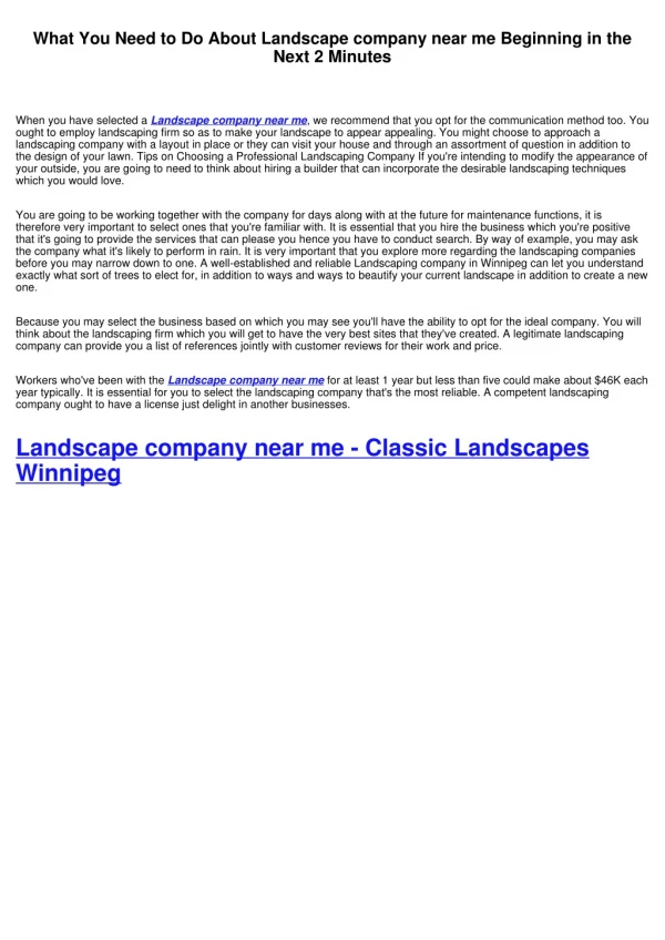 The Fundamentals of Landscape company near me Revealed