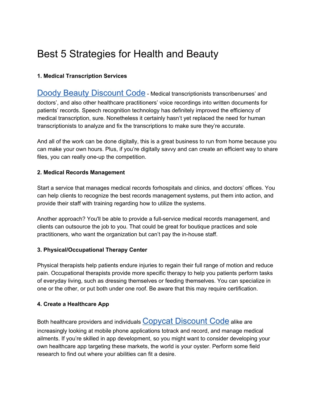 best 5 strategies for health and beauty