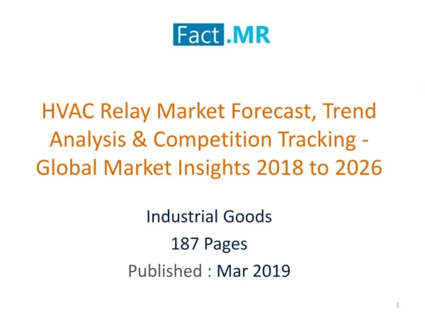 HVAC Relay Market, Competition Landscape - Global Key Market Insights 2018 to 2026