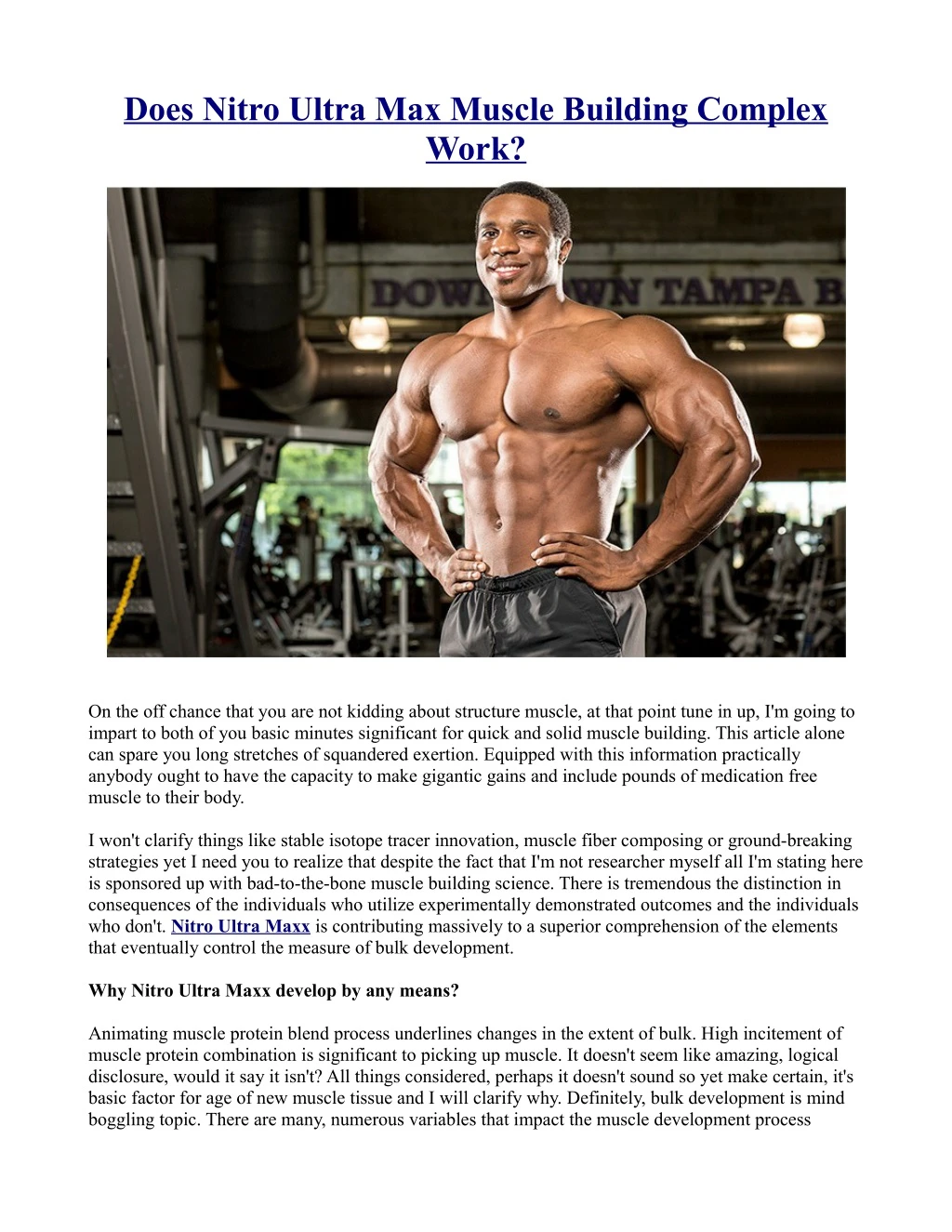 does nitro ultra max muscle building complex work